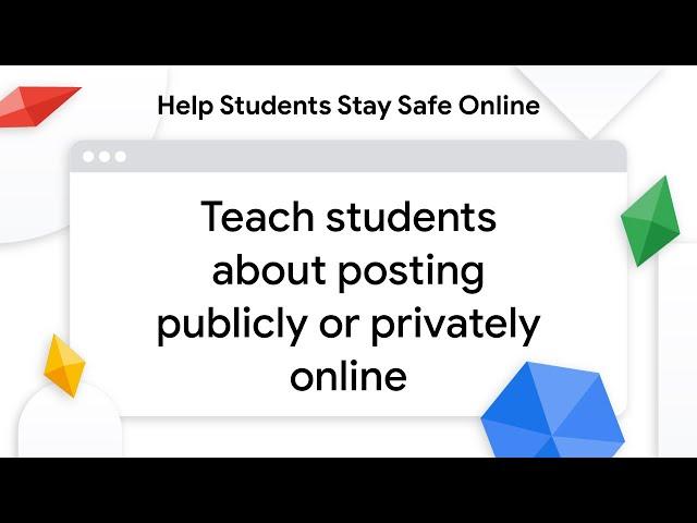 Teach students about posting publicly or privately online
