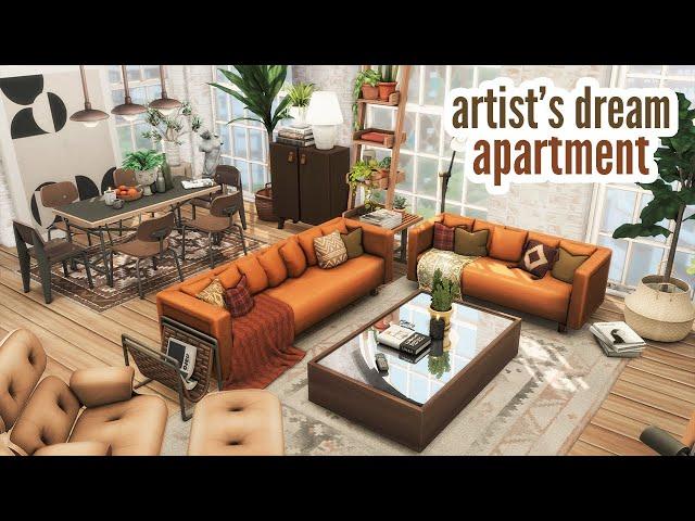 artist's dream apartment \\ The Sims 4 speed build