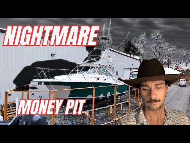 I WILL NEVER FINANCIALLY RECOVER FROM THIS | 2000 Pursuit 3400 BOAT RESTORATION | Hullside PART TWO