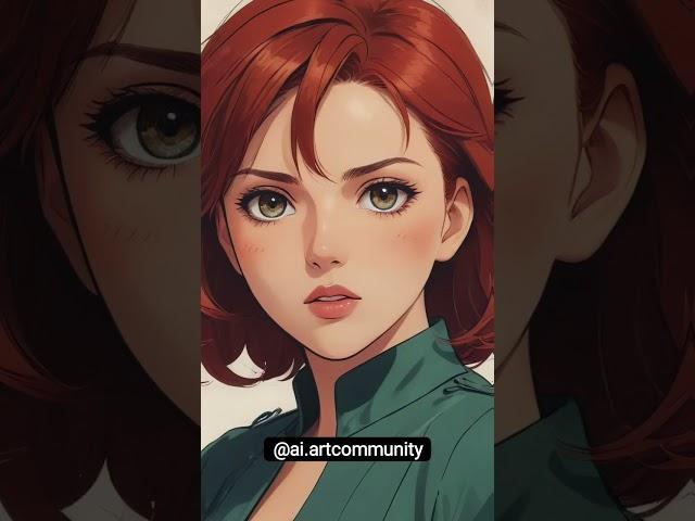 What if Scarlett Johansson as anime #anime  ##scarlettjohansson #avengers #shorts