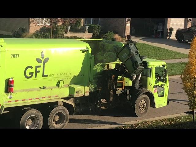 Garbage trucks in action GFL and more.  Watch these hard workers pick up boxes and trash.