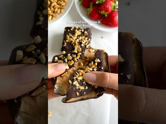 Healthier Snickers Ice Cream Bars #easyrecipes #homemadeicecream #healthydessert