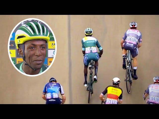 How did Biniam Girmay Beat Jasper Philipsen from Here? Tour de France 2024 Stage 8