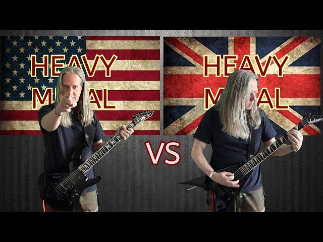 USA Heavy Metal VS British Heavy Metal  (Ultimate Guitar Riffs Battle)