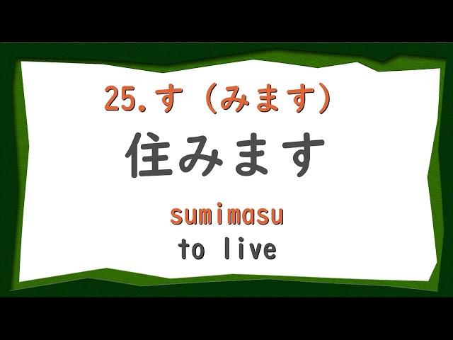 15.Kanji related to Basic verbs② (JLPT N4,5/Masu-Form)開けます、閉めます、切ります、着ます・・・