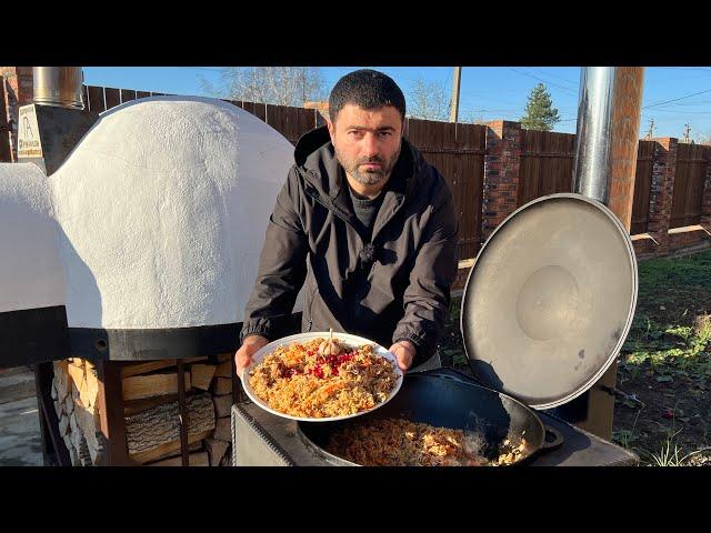 ПРОСТОЙ РЕЦЕПТ РАССЫПЧАТОГО ПЛОВА С ДЕРЕВЕНСКИМ САЛАТОМ! ВКУСНАЯ ЕДА