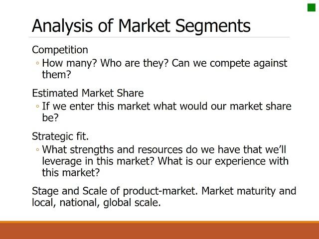 7.1 Market Segment Targeting