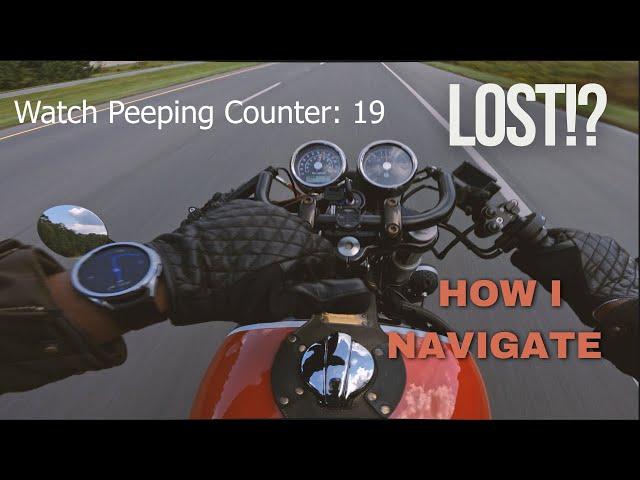 No Beeline Moto II, No Problem! Navigating on a Motorcycle w/my Galaxy Watch & Google Maps | POV