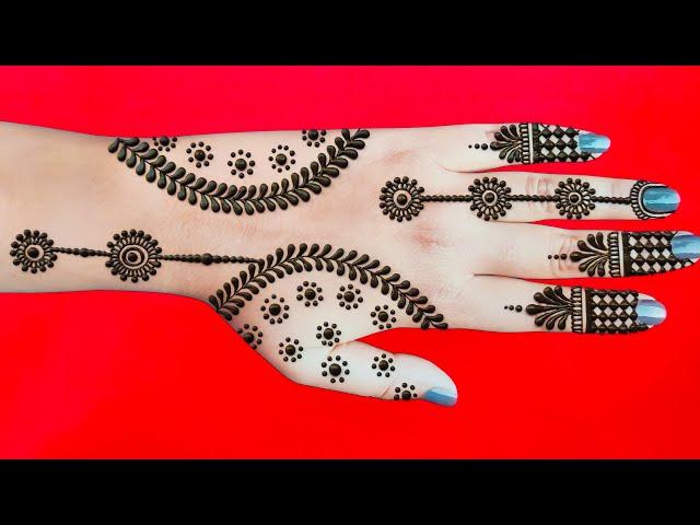 आसान मेहंदी डिजाइन पीछे हाथ की | aasan mehandi design | easy mehndi design | simple mehndi design