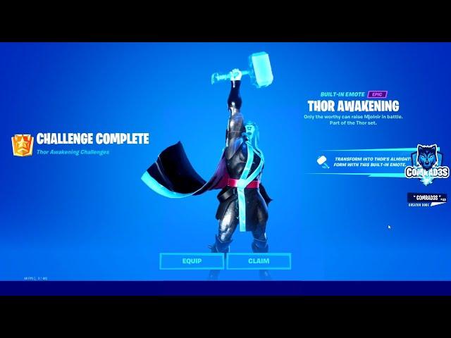 How to unlock God of Thunder Emote - Emote as Thor at Mountain Top Ruins - Thor Awakening Challenge