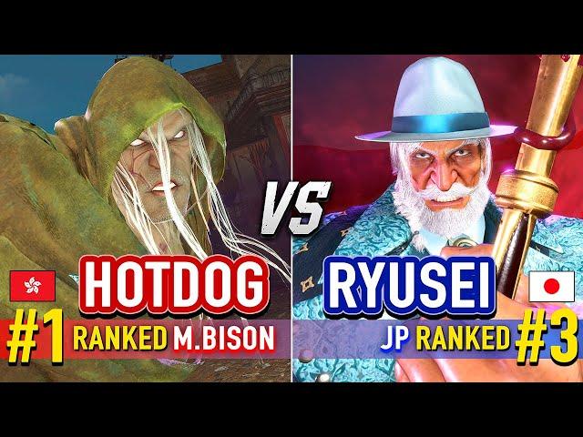 SF6  HOTDOG (#1 Ranked M.Bison) vs RYUSEI (#3 Ranked JP)  Street Fighter 6 High Level Gameplay