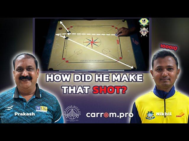 CRAZY CARROM SHOTS -- US Open Final, Nikhil vs Prakash