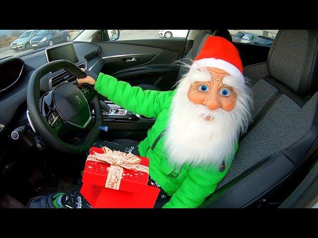 Santa Claus Surprises Parents with Christmas Presents | Santa driving in my car