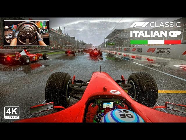 Michael Schumacher's Ferrari F2004 V10 - Italian GP Monza | F1 2020 Classic Steering Wheel Gameplay