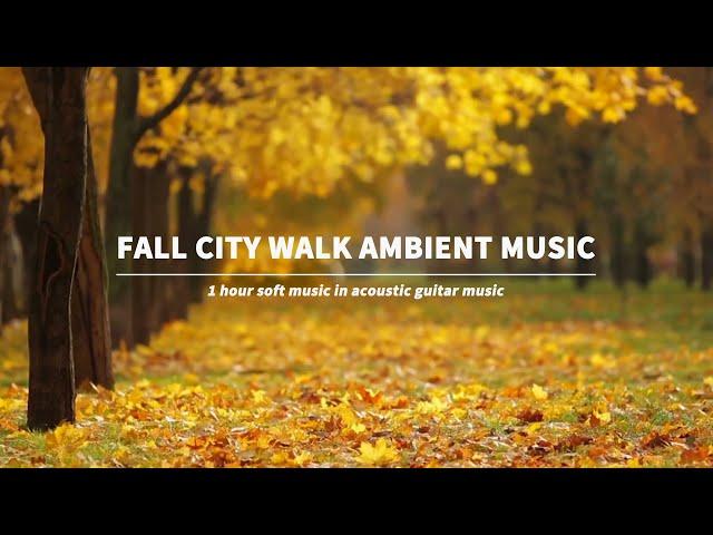 1 HOUR FALL CITY WALK MUSIC - Peaceful ambient music for Fall city walk atmosphere