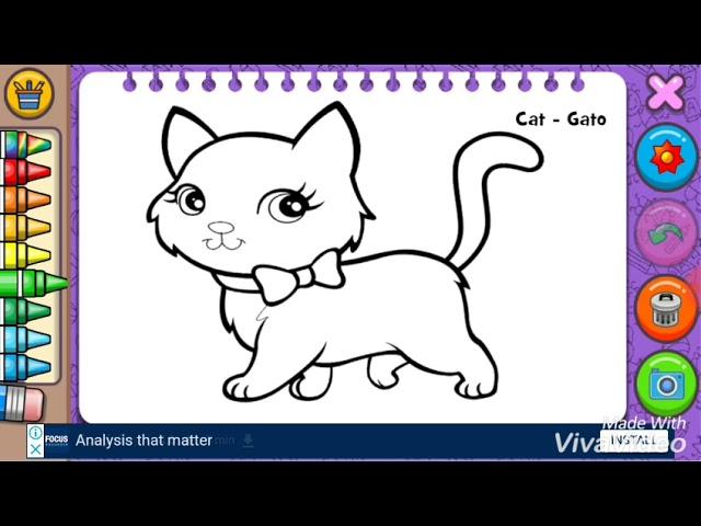 Chat coloring page games. Kedi boyama sayfasi. Pisik rengleme. Rengli pisikler.New Colorful games.