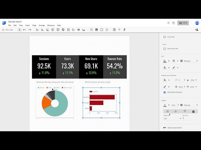 Google data studio - 05   DEVICE CATEGORY   BAR CHARTS   The beginners guide to designing dashboards