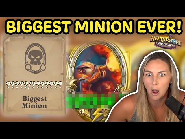 How Big Did Slysssa's BIGGEST MINION EVER Get? - Hearthstone Battlegrounds