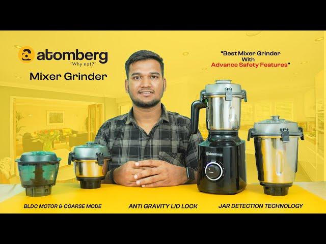 Atomberg Mixer Grinder - Lid Lock | Chopper Jar | Safety Features | Best Mixer Grinder in India