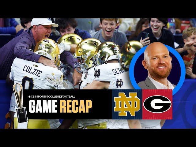 Brandon Marcelo reacts to No. 7 Notre Dame's impressive win over No. 2 Georgia | On-Field Recap