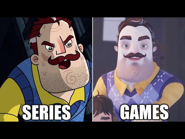 Hello Neighbor Characters - Series VS Games Comparison