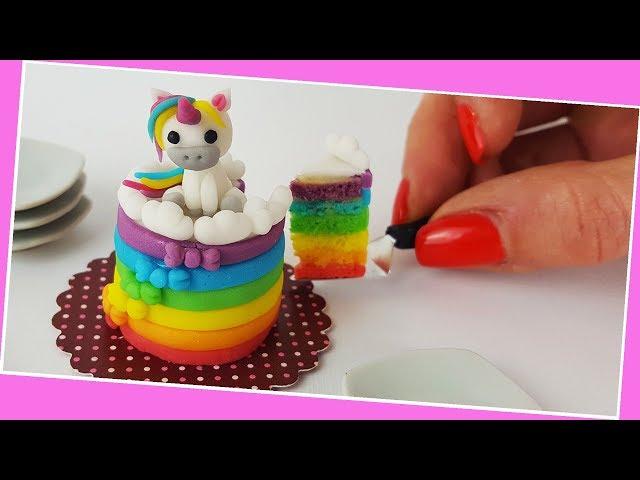 Unicorn cake miniature cooking, Jenny's mini cooking show