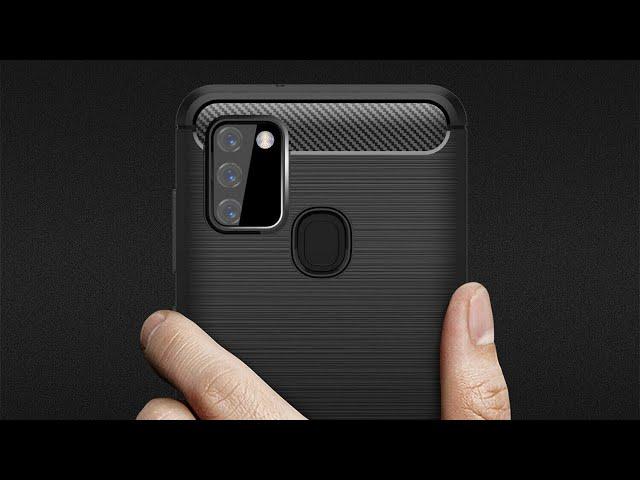 Samsung Galaxy A21S Carbon Case | Ultra Slim Fiber Rubber Cover