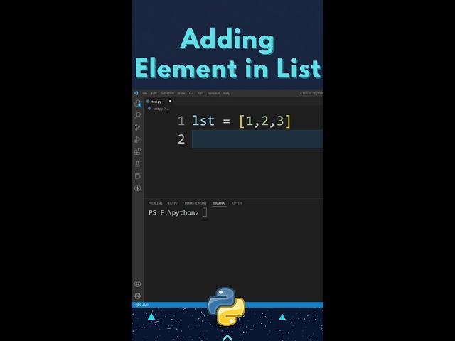 Append Element to List in Python |  #shorts