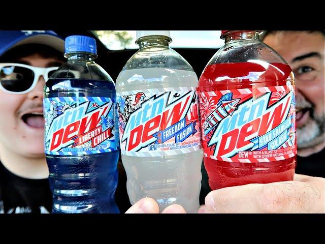 MTN DEW Liberty Chill, Star Spangled Splash and Freedom Fusion Review