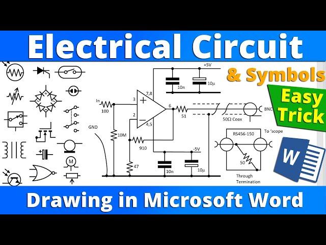 How to draw Electrical Circuit and Electrical Symbols in Microsoft Word