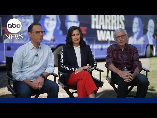 3 Democratic governors predict Harris will win key ‘blue wall’ states