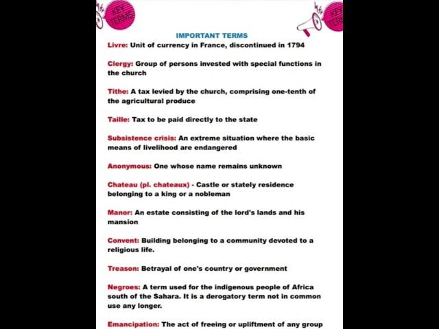 French Revolution Important(Dates and events) ️ l Class 10 l History l The study zone #shorts#study