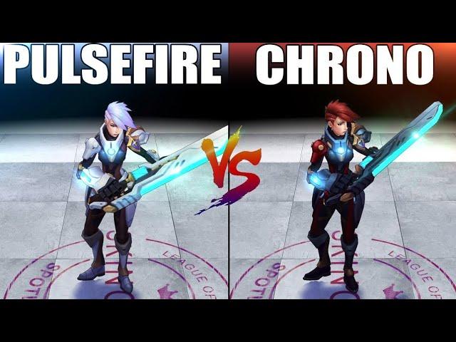 Pulsefire Riven VS Pulsefire Riven Chrono Chroma - Skin Comparison