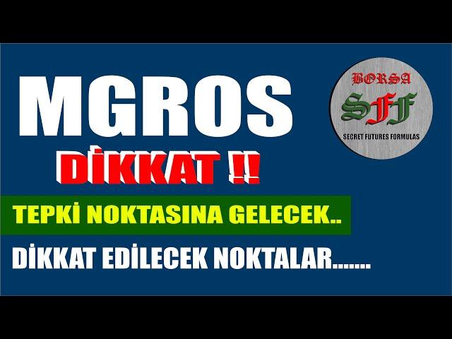 DİKKAT !! MGROS  TEPKİ NOKTASINA KADAR GELECEK...#mgros #borsa #hisseyorum