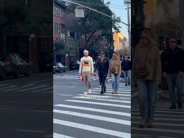 Hugh Jackman and his BFF Blake Lively and Ryan Reynolds  in NYC this morning, Happy Birthday  Hugh