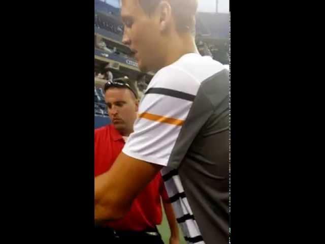 US Open 2014, T. Berdych signing autographs