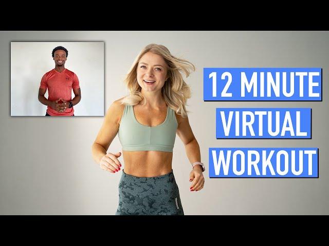 12 Minute Virtual Tabata Workout | No Equipment (w/ Modifications) | Anna & Ghyslain