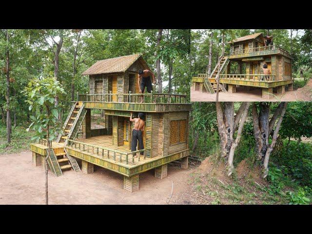 Building The Most Creative Luxury Villa By Bamboo In Jungle