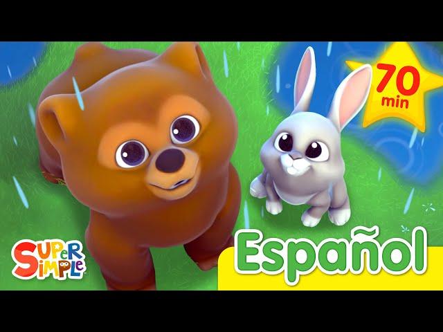 Gotas Caen Y Más | ¡Canciones Infantiles para la Primavera! | Super Simple Español