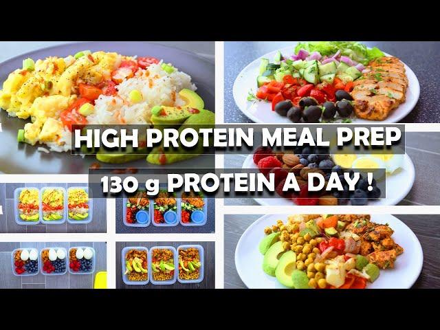 3 Days High Protein Meal Prep 130 G Protein a Day!