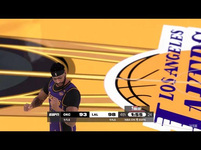 NBA 2K25 Emirates NBA Cup  Mode | LAKERS vs THUNDER FULL GAME HIGHLIGHTS