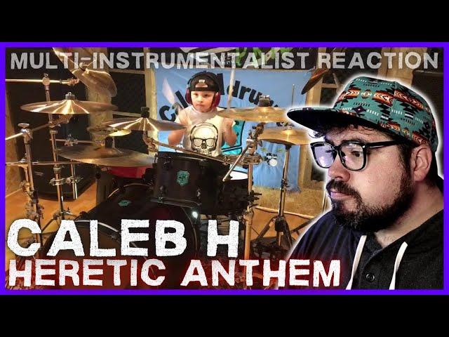 Multi-Instrumentalist Reacts to 6yo Caleb H DRUMS to Slipknot! 'Heretic Anthem'