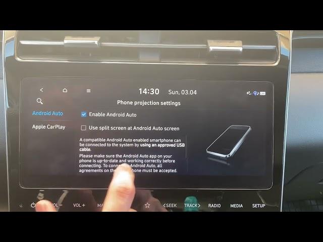 Enable full screen Apple CarPlay Android Auto on 2021 2022 Hyundai Tucson