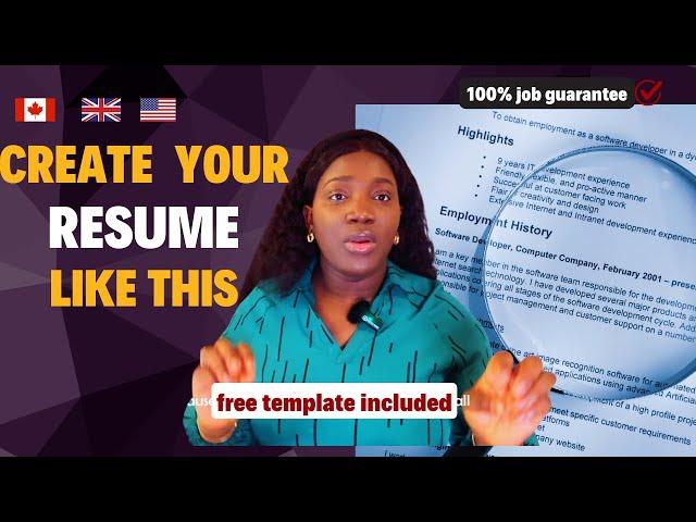 How to write an ATS-friendly RESUME | Grab Recruiter's attention in 2024! | Free Template