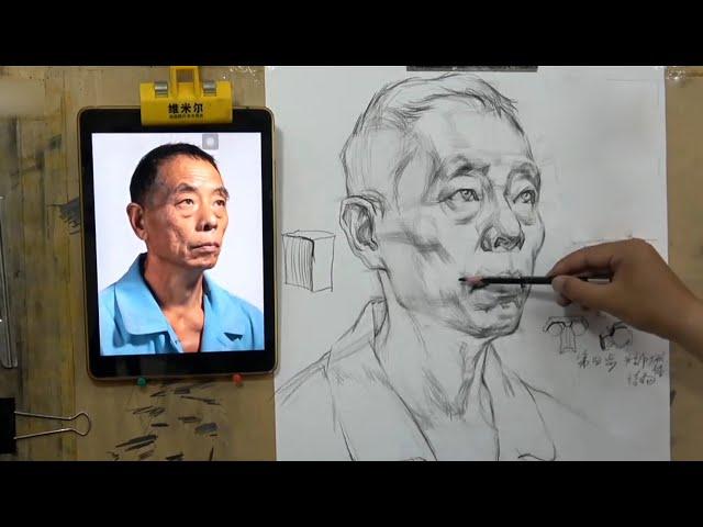 How to block-in the Portrait – Pencil Drawing