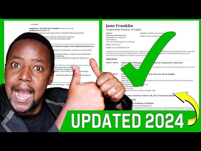 CV Format UPDATES for the year 2024 REVEALED - How To Write a CV 2024