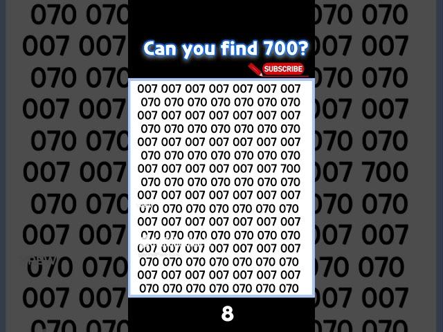 Find 700!! #iqtest #numbers#game#speedtest