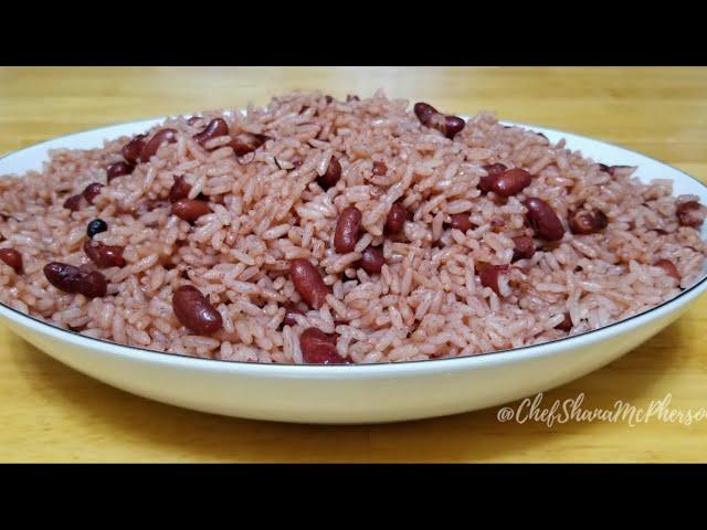 HOW TO MAKE JAMAICAN RICE AND PEAS|| AUTHENTIC RICE AND PEAS|| CHEFSHANAMCPHERSON