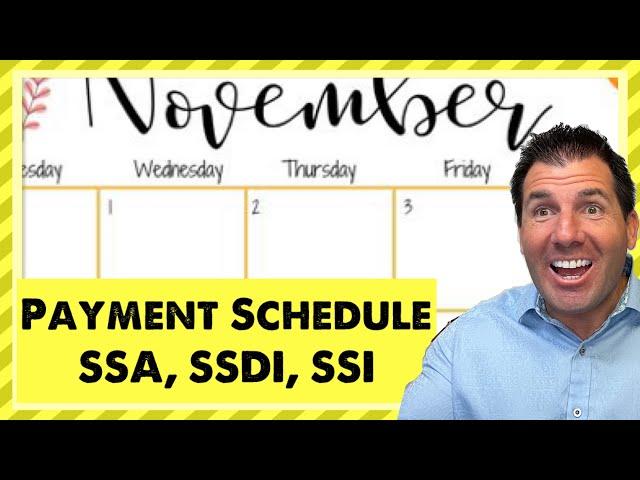 Social Security PAYMENT SCHEDULE: November 2024 - SSA, SSDI, SSI