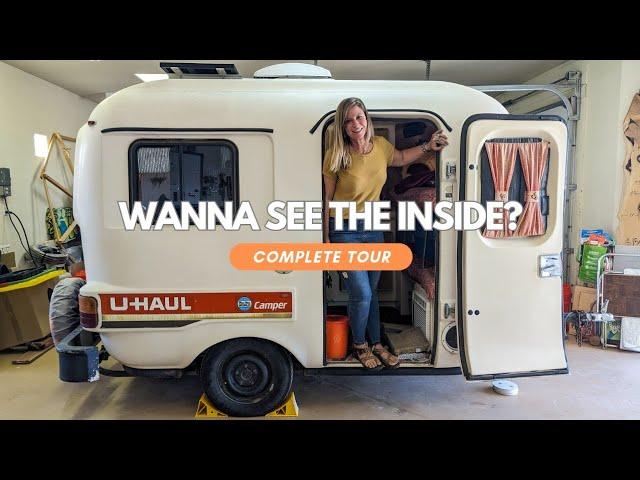 Rare U-Haul CT-13 Camp Trailer Walkthrough (Complete Tour From Solo Traveler)